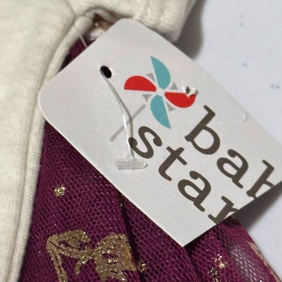 Baby Starter Cream and Maroon 2 piece skirt set | Size 6 Month - Picture 10 of 14